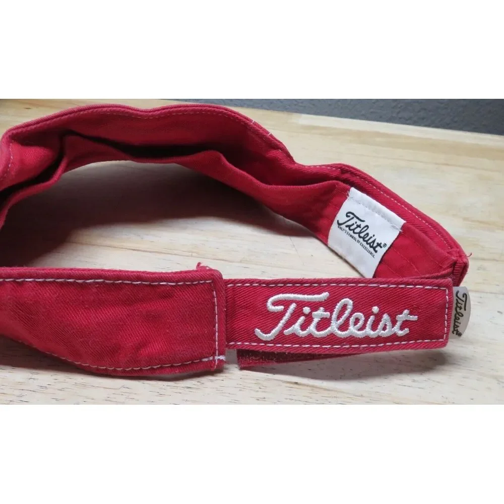 Titleist Pro V1 Red White Sun Visor‎ Strapback Cotton Golf